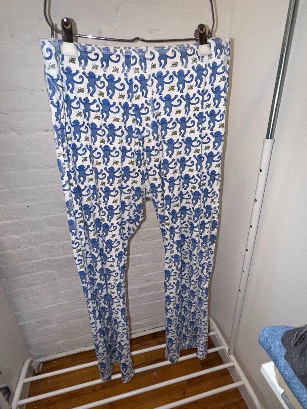 Roller Rabbit Blue Monkey Print Pajama Pants - 100% Pima Cotton